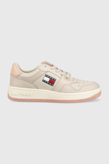 Sneakers boty Tommy Jeans Tommy Jeans Retro Basket Wmn Ess, béžová barva