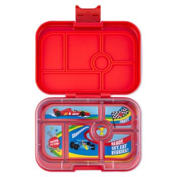 Obědový box ORIGINAL 6 625 ml, červená / závodní auta, plast, Yumbox