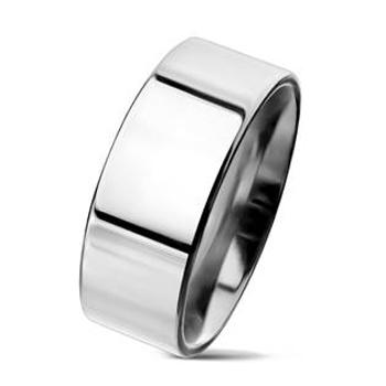 NUBIS® Lesklý prsten chirurgická ocel, šíře 8 mm - velikost 77 - NSS3004-8-77