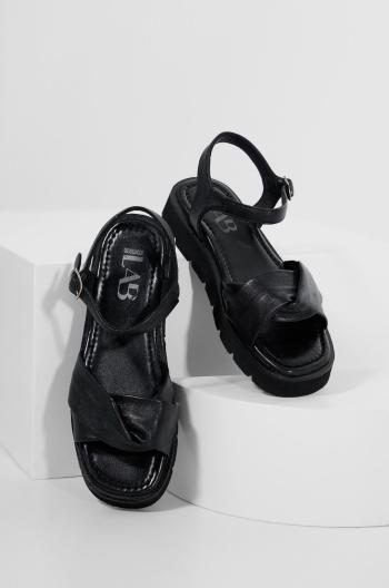 Kožené sandály Answear Lab dámské, černá barva, na platformě