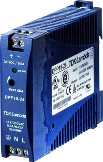 Zdroj na DIN lištu TDK-Lambda DPP25-5, 5 V/DC, 5 A