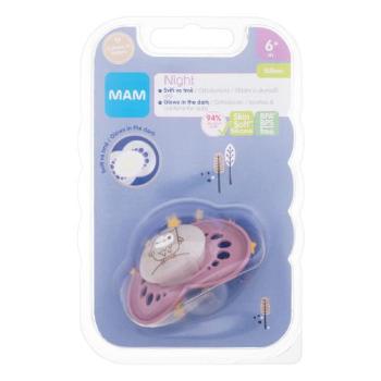 MAM Night Silicone Pacifier 6m+ Owl 1 ks dudlík pro děti