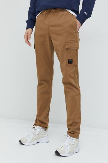 Kalhoty Hollister Co. pánské, hnědá barva, ve střihu cargo