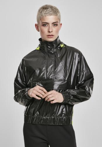 Urban Classics Ladies Vanish Crinkle Pull Over Jacket black - XL