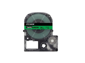 Epson HTC36GW, 36mm x 8m, černý tisk / zelený podklad, kompatibilní páska