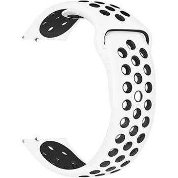 Eternico Sporty Universal Quick Release 20mm Solid Black and White     (AET-U20SP-BlWh)