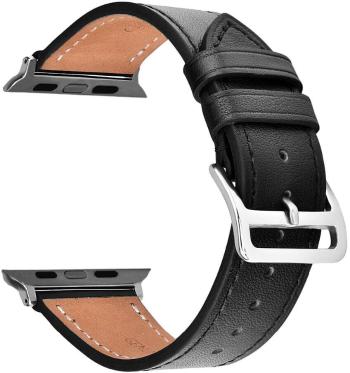 4wrist Kožený řemínek pro Apple Watch - Černý 42/44/45/49 mm