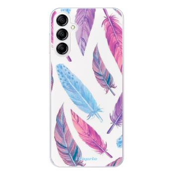 Odolné silikonové pouzdro iSaprio - Feather Pattern 10 - Samsung Galaxy A14 / A14 5G