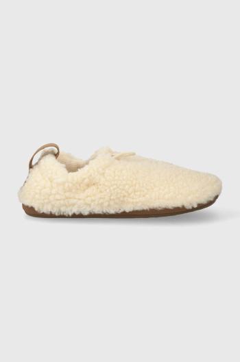 Dětské papuče UGG K PLUSHY SLIPPER béžová barva