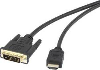 Kabel pro HDMI / DVI Renkforce [1x HDMI zástrčka - 1x DVI zástrčka 18+1pólová], 1.80 m, černá