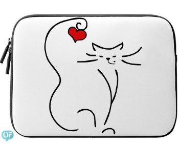 Neoprenový obal na notebook Love cat