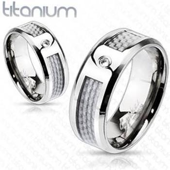 Spikes USA TT1003 Pánský snubní prsten titan - velikost 65 - TT1033-65