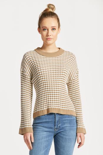 SVETR GANT STRIPE COTTON RIB C-NECK zelená S