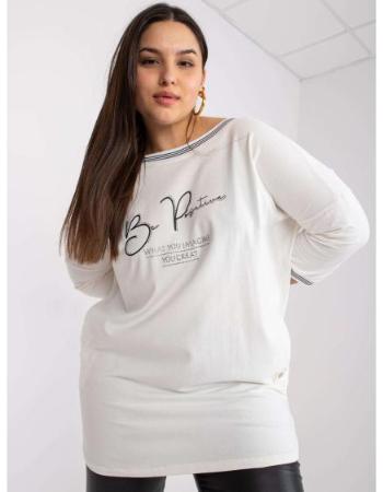 Dámská tunika plus size s nášivkou BLANCHE ecru 