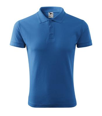 MALFINI Pánská polokošile Pique Polo - Azurově modrá | XL