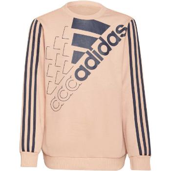 adidas LOGO SWEAT Dívčí mikina, růžová, velikost 128