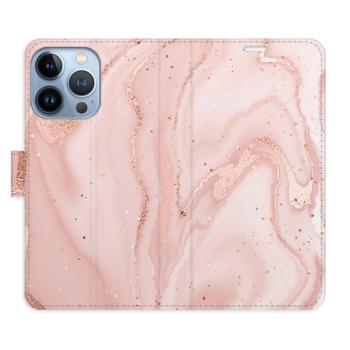 Flipové pouzdro iSaprio - RoseGold Marble - iPhone 13 Pro