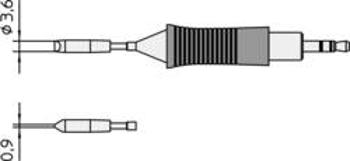 Pájecí hrot Weller RT11, dlátkový, rovný, 3,7 mm