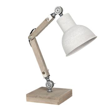 Dřevěno-kovová stolní lampa Amaury - 15*15*47 cm E27/max 1*60W 6LMP494N