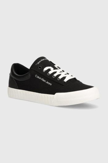 Tenisky Calvin Klein Jeans SKATER VULC LOW LACEUP MIX IN DC pánské, černá barva, YM0YM00903