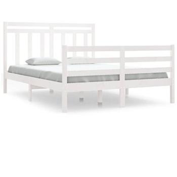 Rám postele bílý masivní dřevo 135 × 190 cm Double, 3105291 (3105291)