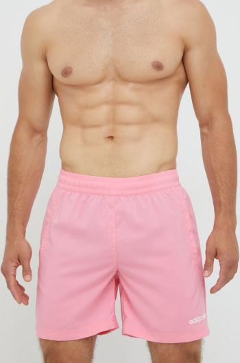 Plavkové šortky adidas Originals růžová barva