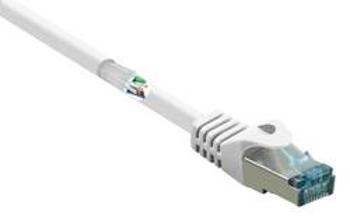 Síťový kabel RJ45 Basetech BT-2270680, CAT 6A, S/FTP, 5.00 m, bílá