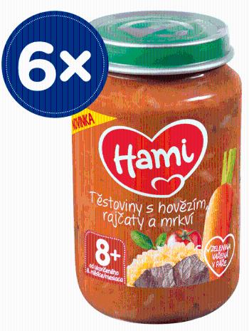 Hami Těstoviny s hovězím, rajčaty a mrkví 8+, 6 x 200 g