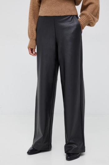 Kalhoty Vero Moda dámské, černá barva, široké, high waist