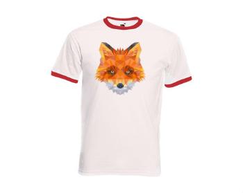 Pánské tričko s kontrastními lemy liška