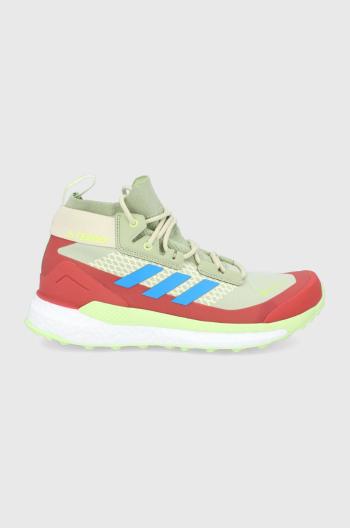 Boty adidas TERREX Free Hiker GW8696 pánské, zelená barva