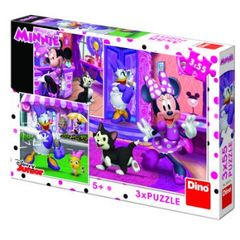 Puzzle 3x55 dílků Den s Minnie