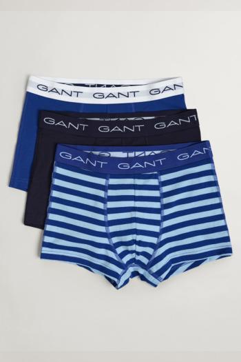 SPODNÍ PRÁDLO GANT YARN-DYED STRIPE TRUNK 3-PACK modrá 176