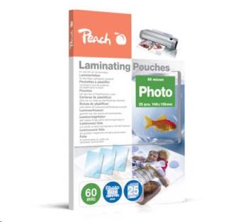 Peach Laminating Pouch Photosize 10x15 cm (106x156 mm), 60mic, S-PP060-20