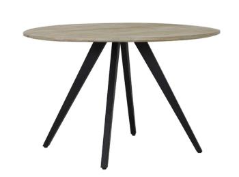 Kulatý jídelní stůl s dřevěnou deskou z mangového dřeva Magnifera - Ø 120*78 cm 6743984