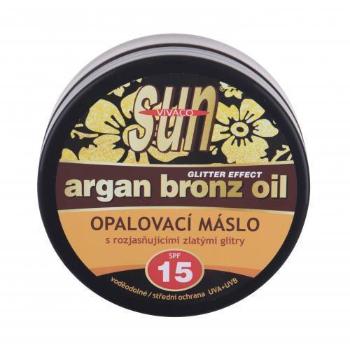 Vivaco Sun Argan Bronz Oil Glitter Effect SPF15 200 ml opalovací přípravek na tělo unisex