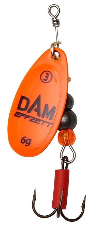 Dam třpytka effzett fluo spinner orange - velikost 5 12 g