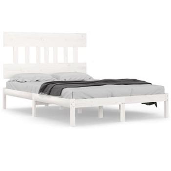 Rám postele bílý masivní dřevo 135 × 190 cm Double, 3104714 (3104714)
