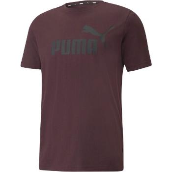 Puma ESS LOGO TEE Pánské triko, vínová, velikost S