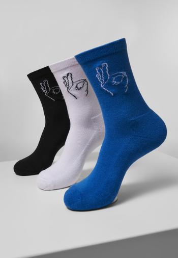 Mr. Tee Salty Socks 3-Pack black/white/blue - 43–46