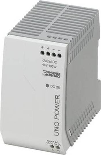 Síťový zdroj na DIN lištu Phoenix Contact UNO-PS/1AC/48DC/100W, 1 x, 48 V/DC, 2.1 A, 100 W