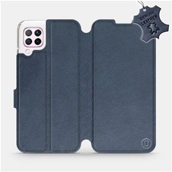 Flip pouzdro na mobil Huawei P40 Lite - Modré - kožené -   Blue Leather (5903516138920)