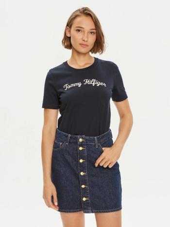 Tommy Hilfiger dámské tmavě modré tričko - XS (DW5)