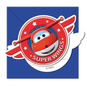 HeliumKing Pozvánky Super Wings 6 ks
