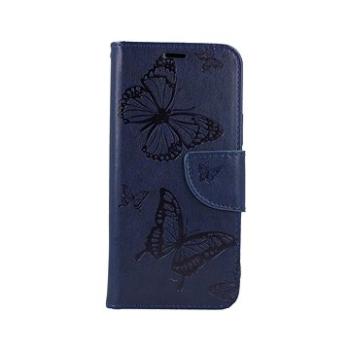 TopQ iPhone 12 knížkové Butterfly modré tmavé 62594 (Sun-62594)