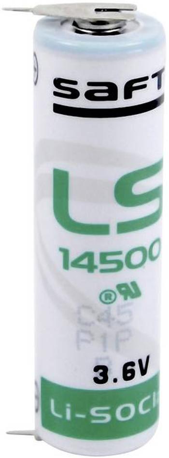 Speciální typ baterie AA pájecí kolíky ve tvaru U lithiová, Saft LS 14500 2PF, 2600 mAh, 3.6 V, 1 ks