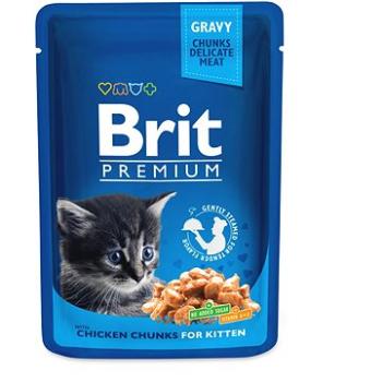 Brit Premium Cat Pouches Chicken Chunks for Kitten 100 g (8595602506026)