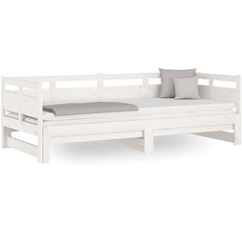 Výsuvná postel bílá masivní borovice 2× (90 × 190) cm, 820323 (820323)