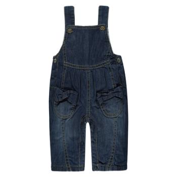 Steiff Girls Dungarees tmavě modrý denim