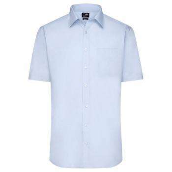 James & Nicholson Pánská košile s krátkým rukávem JN680 - Světle modrá | XXXL